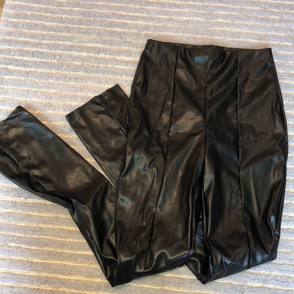 Nasty Gal Faux Leather Looking Leggings